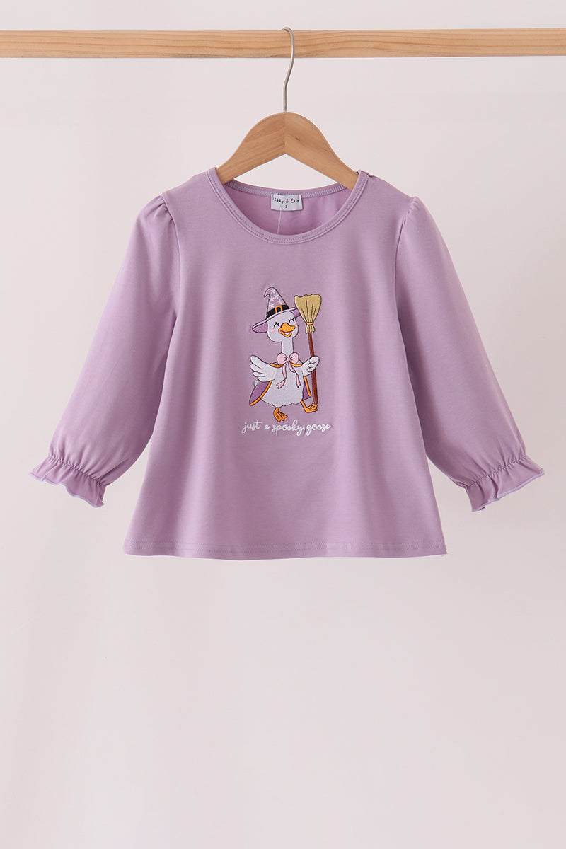 Goose embroidery top