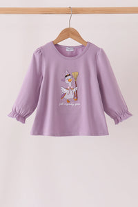 Goose embroidery top