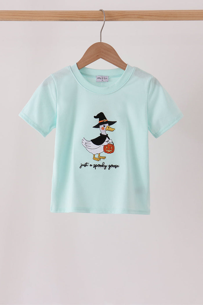 Goose embroidery top