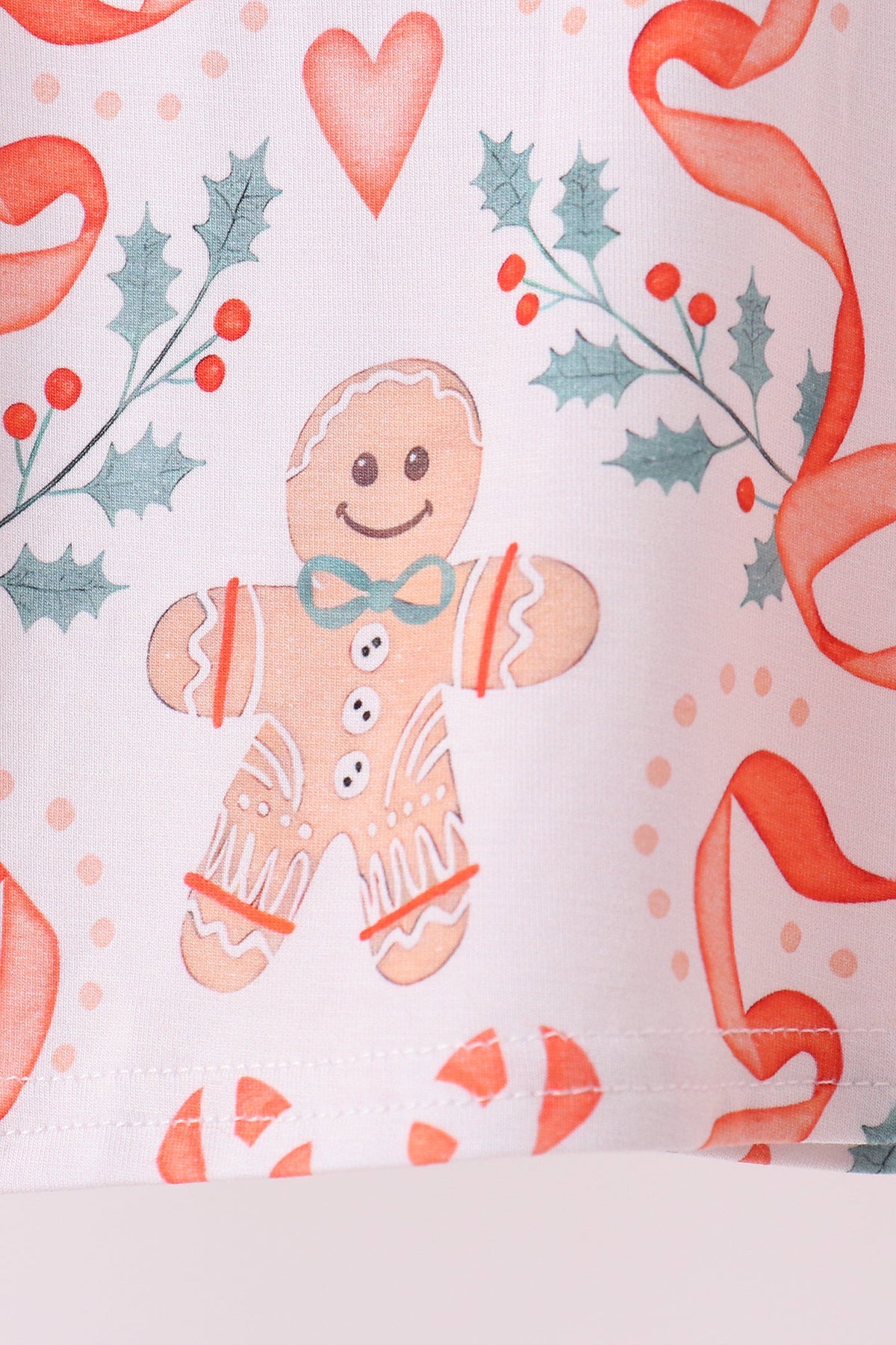 Gingerbread bamboo ruffle pants set
