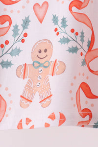 Gingerbread bamboo ruffle pants set
