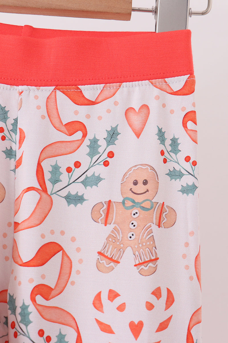 Gingerbread bamboo ruffle pants set