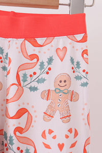 Gingerbread bamboo ruffle pants set