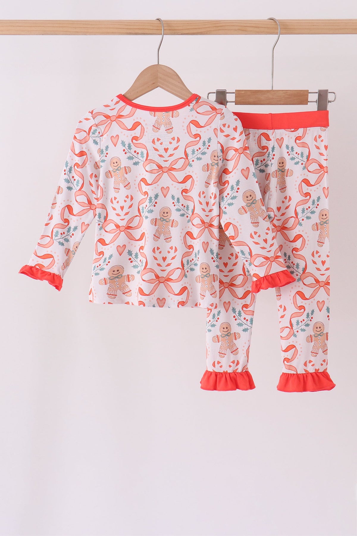 Gingerbread bamboo ruffle pants set