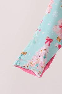 Christmas tree bamboo zipper romper