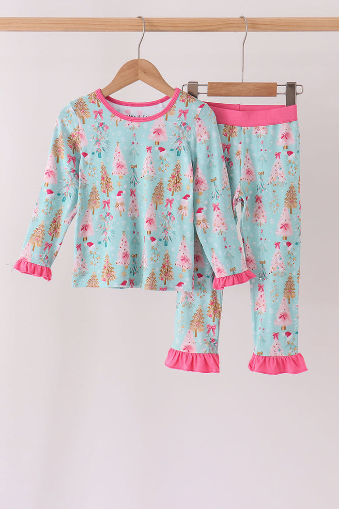Christmas tree bamboo pajama set