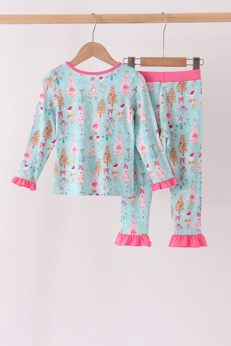 Christmas tree bamboo pajama set