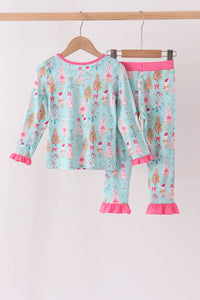 Christmas tree bamboo pajama set
