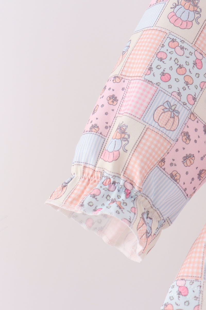 Pumpkin ruffle bloomer set