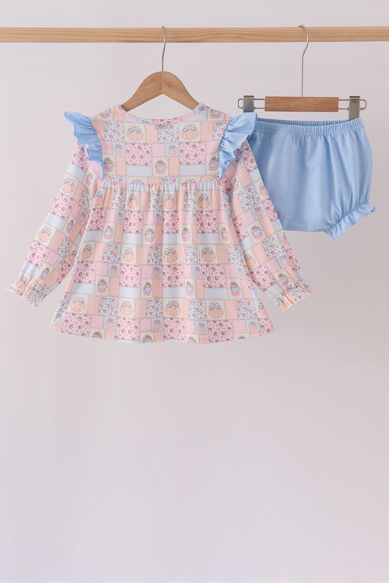 Pumpkin ruffle bloomer set