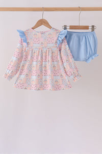Pumpkin ruffle bloomer set