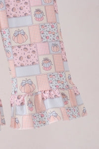 Pink pumpkin ruffle 2pc set