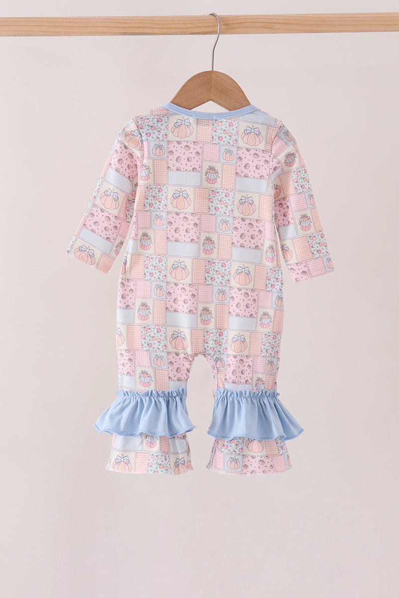 Pumpkin ruffle romper