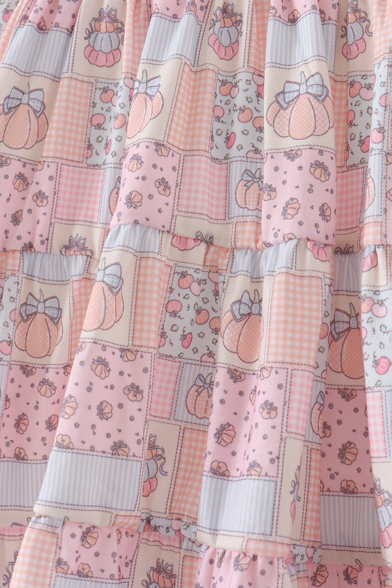 Pumpkin smocked mom&me dress
