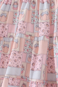 Pumpkin smocked mom&me dress