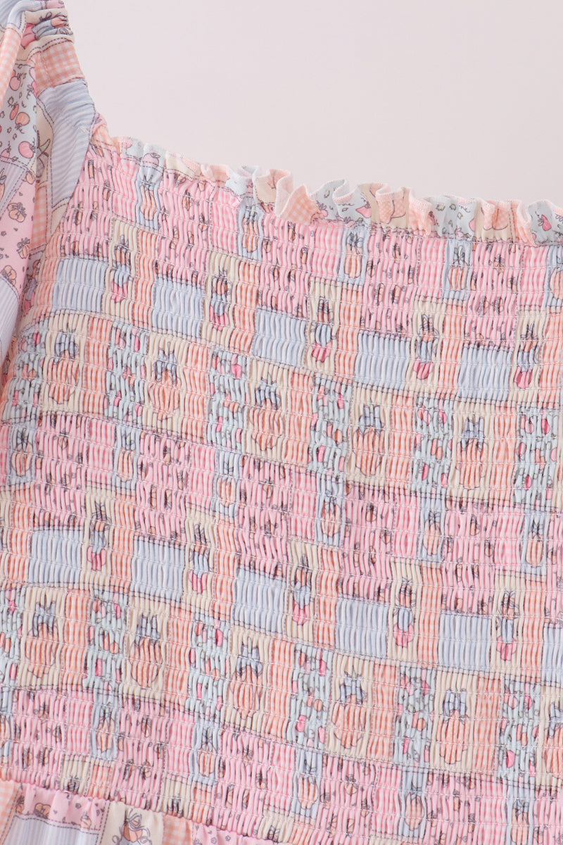 Pumpkin smocked mom&me dress