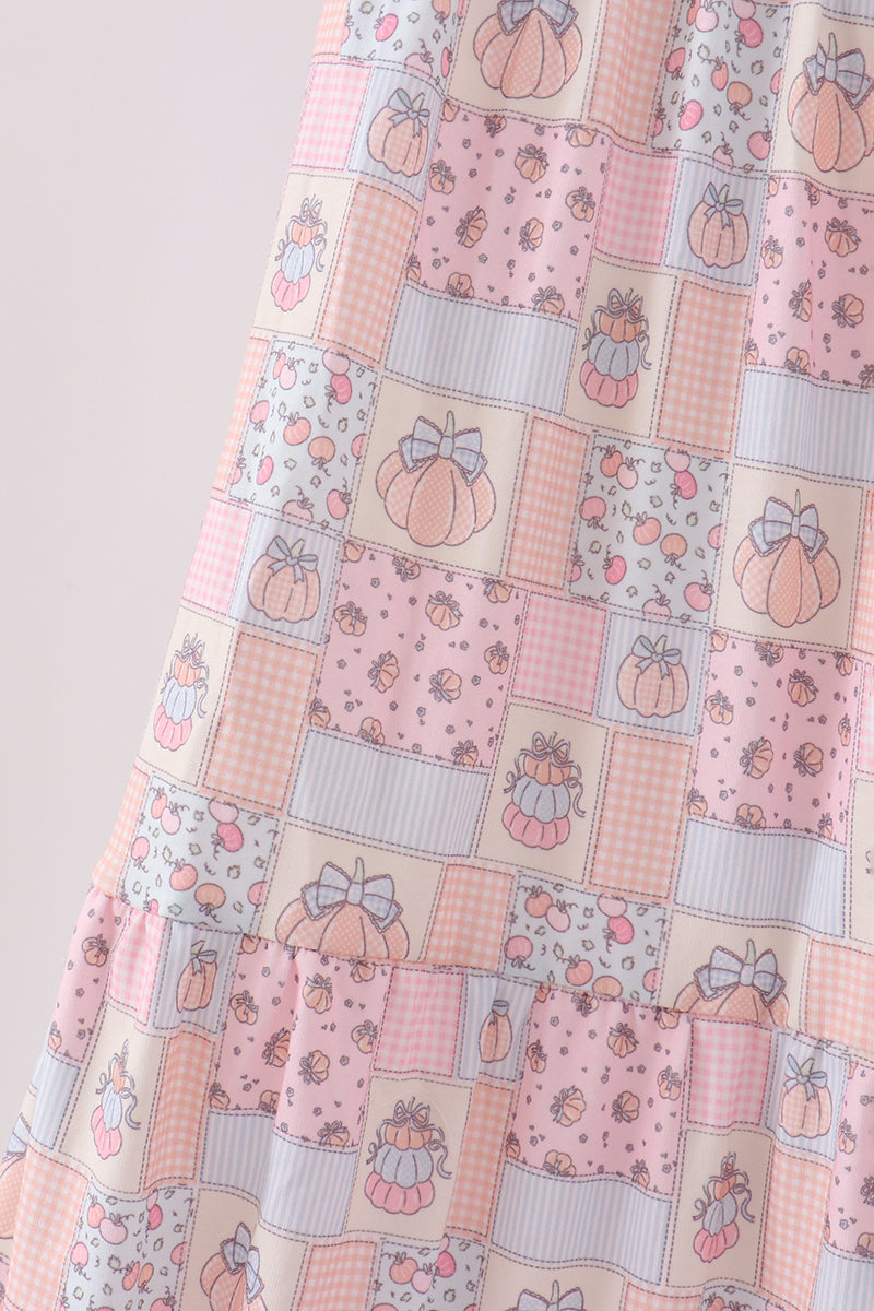 Pumpkin smocked mom&me dress