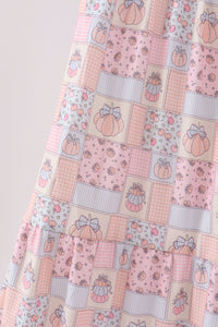 Pumpkin smocked mom&me dress