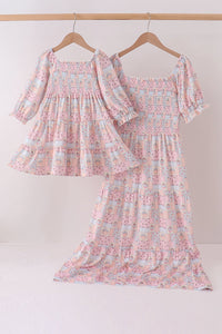 Pumpkin smocked mom&me dress