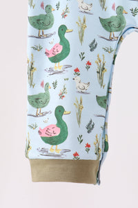 Mallard embroidery romper