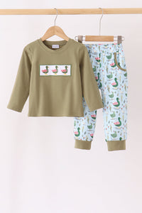 Mallard embroidery pants set