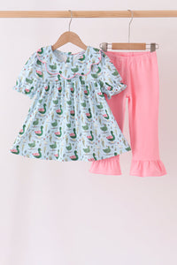 Mallard ruffle  pants set