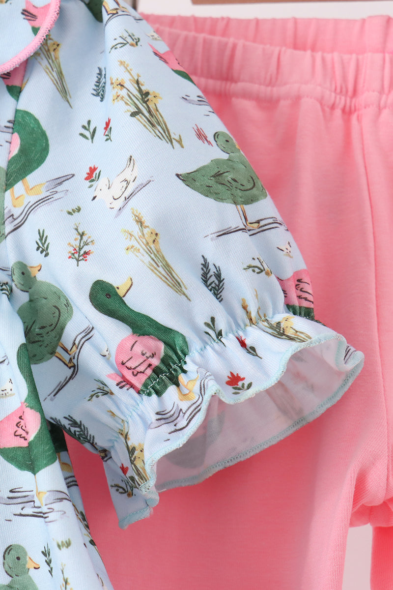 Mallard ruffle  pants set