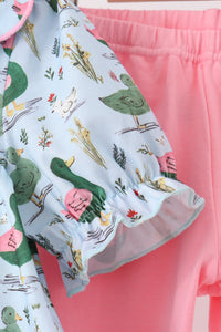 Mallard ruffle  pants set