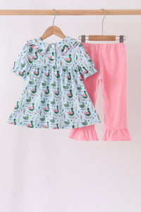 Mallard ruffle  pants set