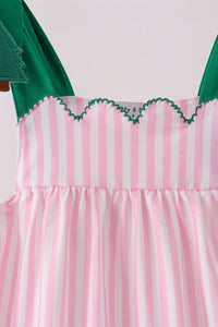 Christmas Tree Embroidery Dress