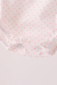 Santa claus dot applique ruffle bubble