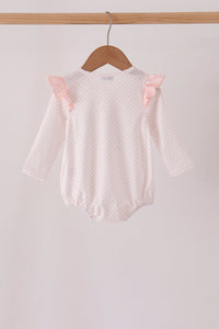 Santa claus dot applique ruffle bubble