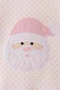 Santa claus dot applique ruffle romper