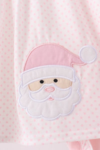 Santa claus dot applique ruffle pants set