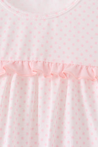 Santa claus dot applique ruffle pants set