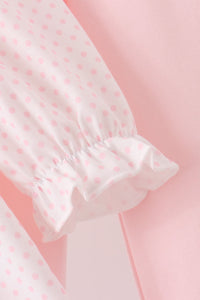 Santa claus dot applique ruffle pants set