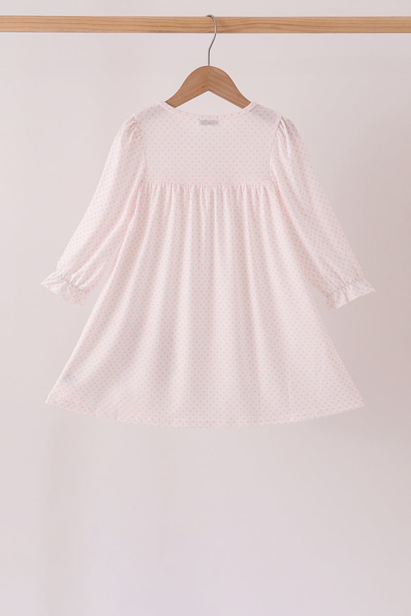 Santa claus dot applique ruffle dress