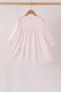 Santa claus dot applique ruffle dress