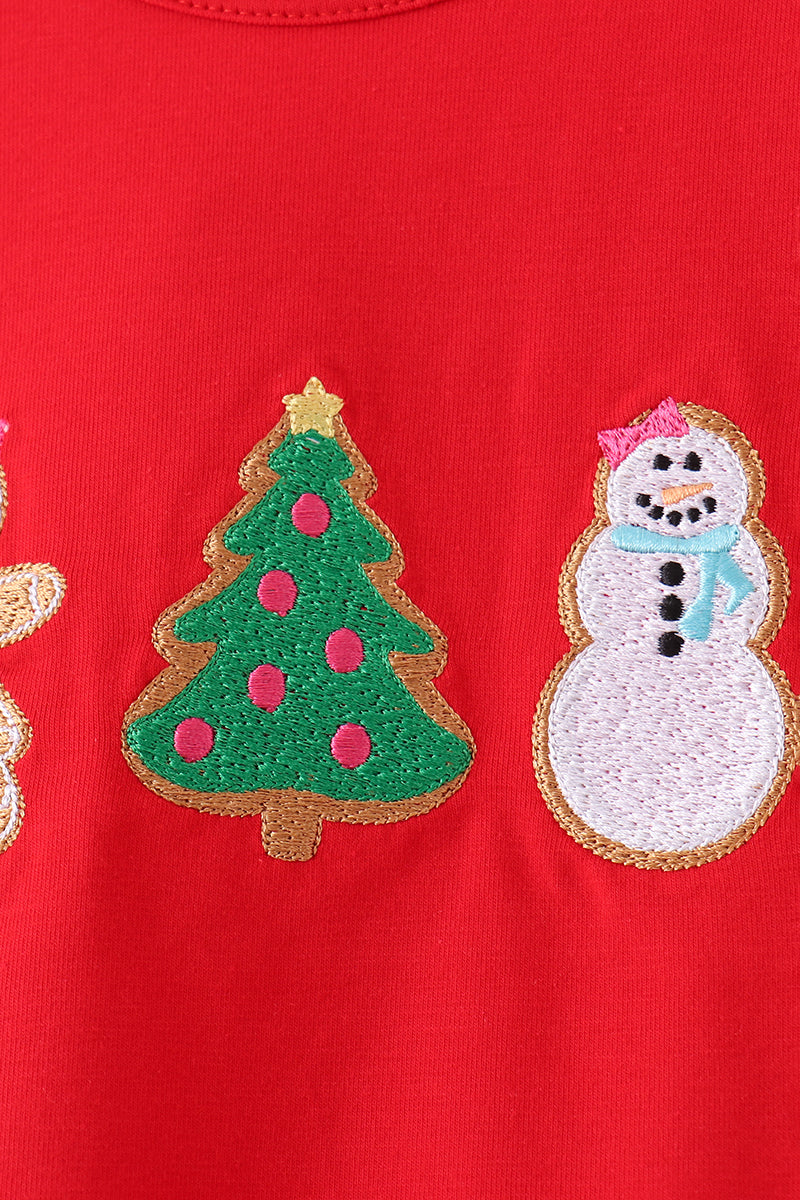 Gingerbread Tree Embroidery Bloomer Set
