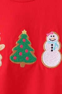 Gingerbread Tree Embroidery Bloomer Set
