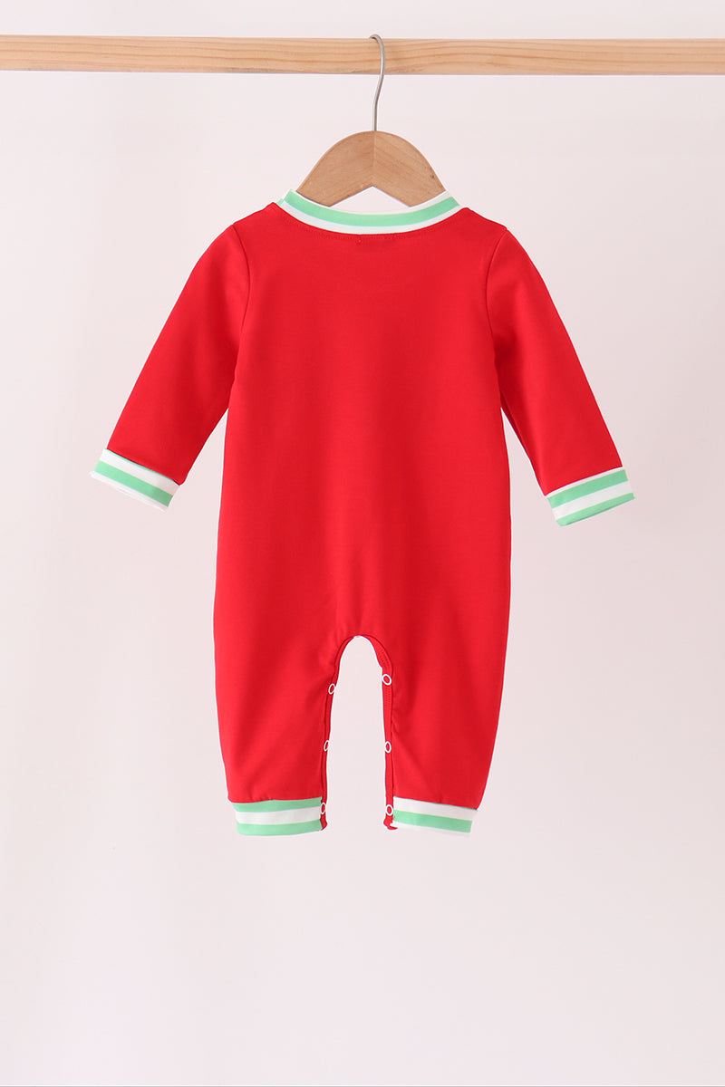 Gingerbread Tree Embroidery Romper