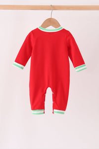 Gingerbread Tree Embroidery Romper