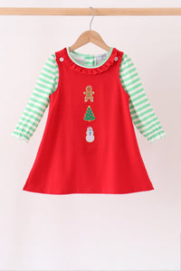 Gingerbread Tree Embroidery 2pc Set