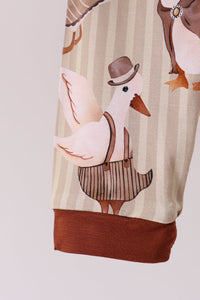 Goose print bamboo pajama set