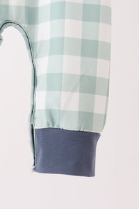 Turkey Embroidery Gingham Romper