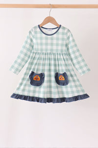 Turkey Embroidery Gingham Dress