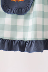 Turkey Embroidery Gingham Dress