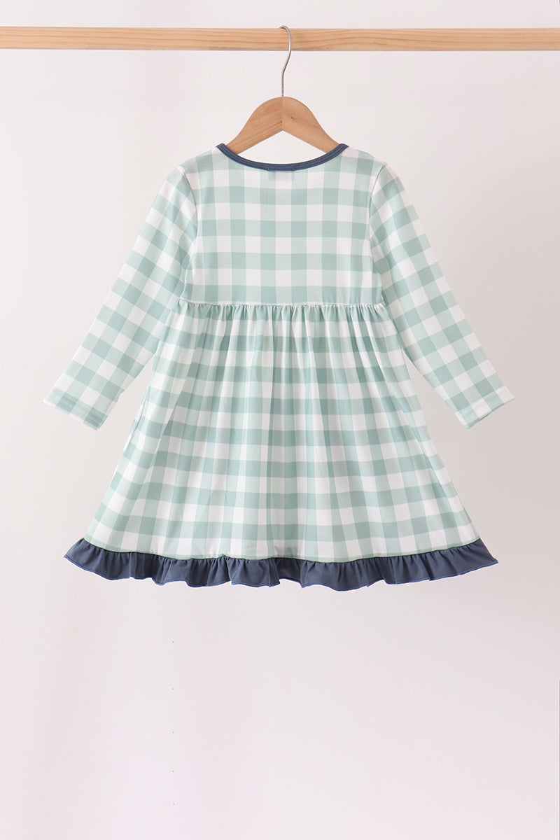 Turkey Embroidery Gingham Dress