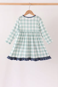 Turkey Embroidery Gingham Dress