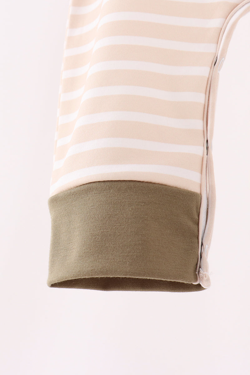 Turkey applique stripe romper